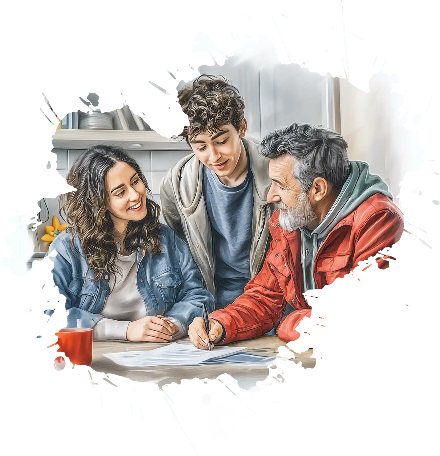 Zufrieden aussehender Junge