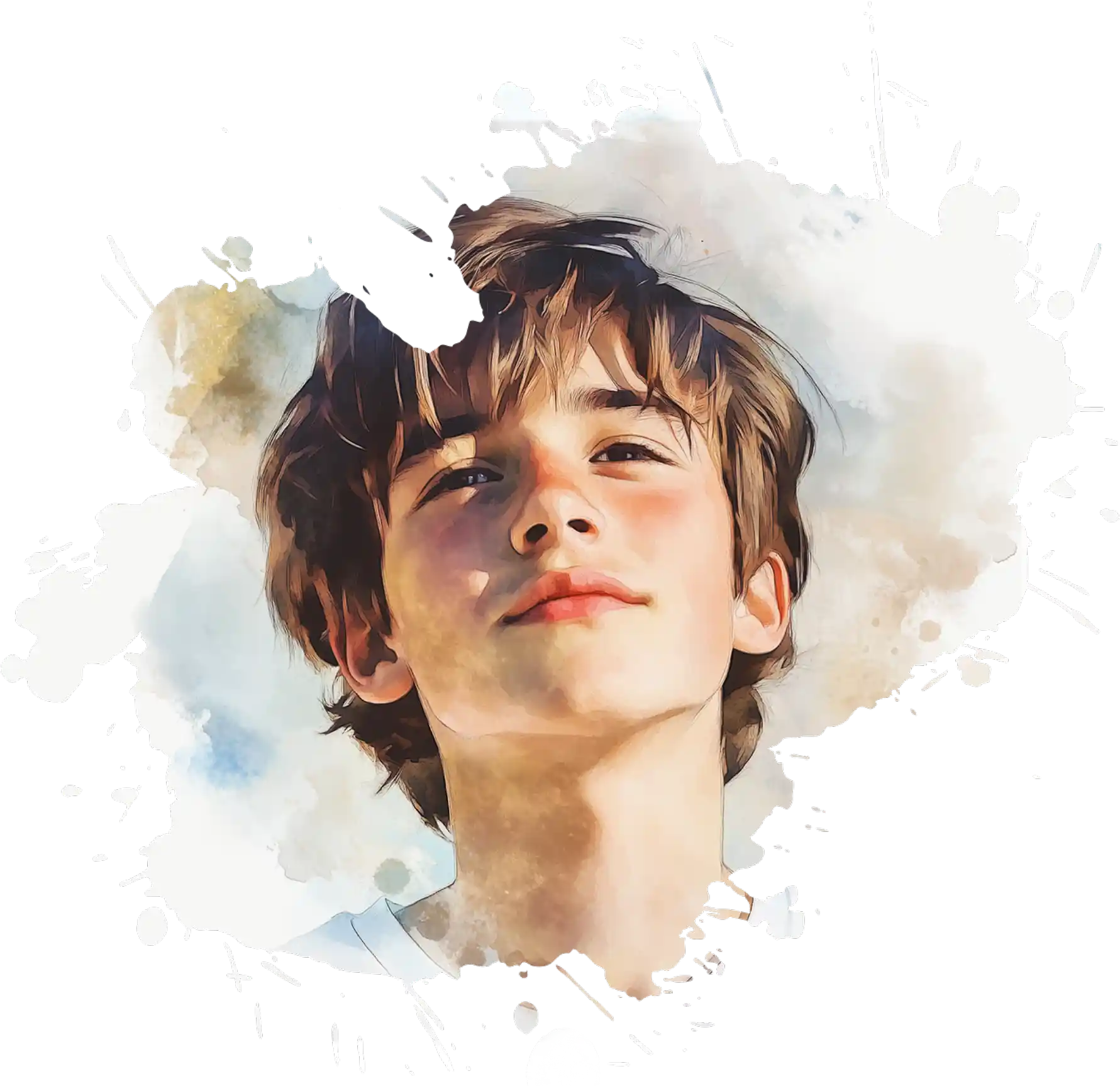 Zufrieden aussehender Junge